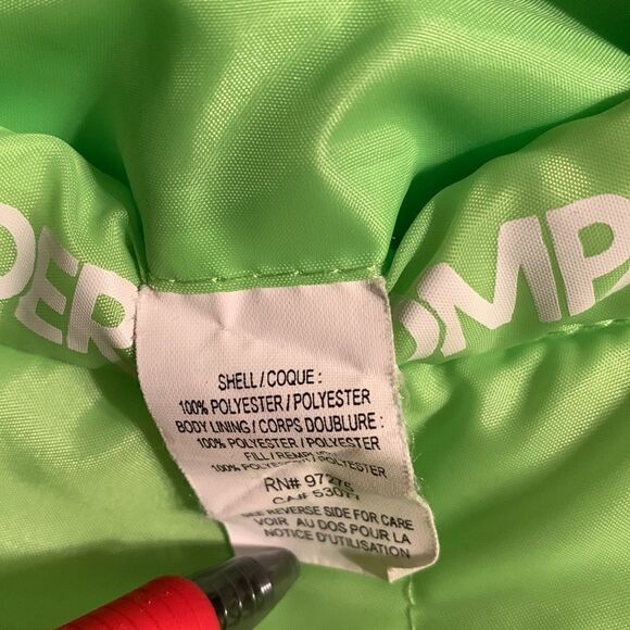 FOX Puffy Vest Light Green Snap Closure - Picture 8 of 10